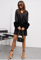 Šaty z falbankami Cocomore Feminine Allure černá