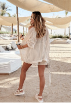 Ażurowy kardigan Seaside Elegance béžový