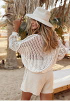 Ażurowy Svetr Seaside Elegance béžový