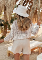 Ażurowy Svetr Seaside Elegance béžový