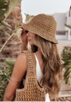 Pleciony Klobouk  Shoreline Straw velbloudí