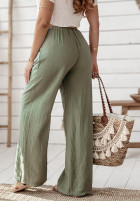 materiálové Kalhoty wide leg z paskiem Total Trip khaki