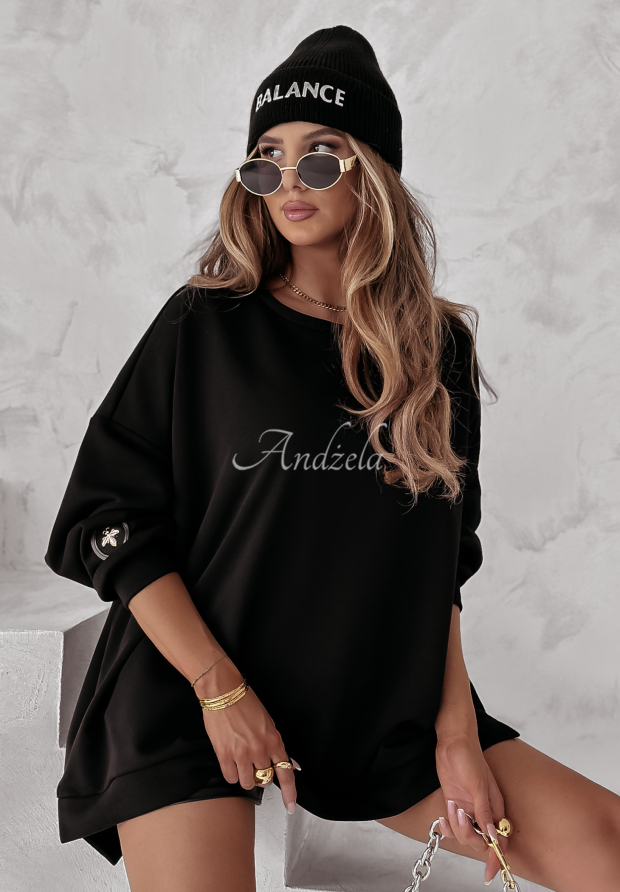Mikina oversize Active Queens čern&aacute;