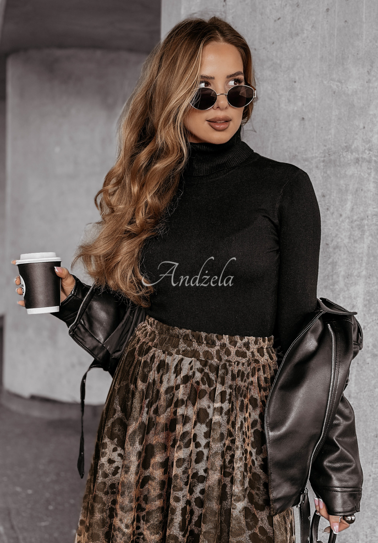 Tylová sukně maxi Living Wild s leopardím potiskem