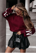 Mikina Lovely Sleeves vínová