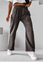 Kalhoty čokoládové wide leg Try Me čokoládové