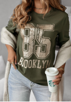 Halenka z nadrukiem Brooklyn 85 khaki