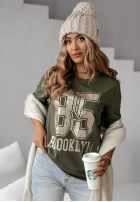 Halenka z nadrukiem Brooklyn 85 khaki