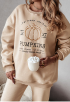 Tepláková souprava z haftem Pumpkins béžový