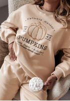 Tepláková souprava z haftem Pumpkins béžový