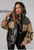 Prošívaná Bunda Cold Hands Černo-velbloudí