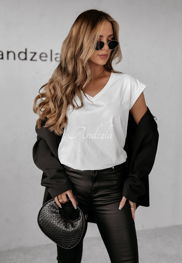 Tričko V-neck B&iacute;l&aacute;