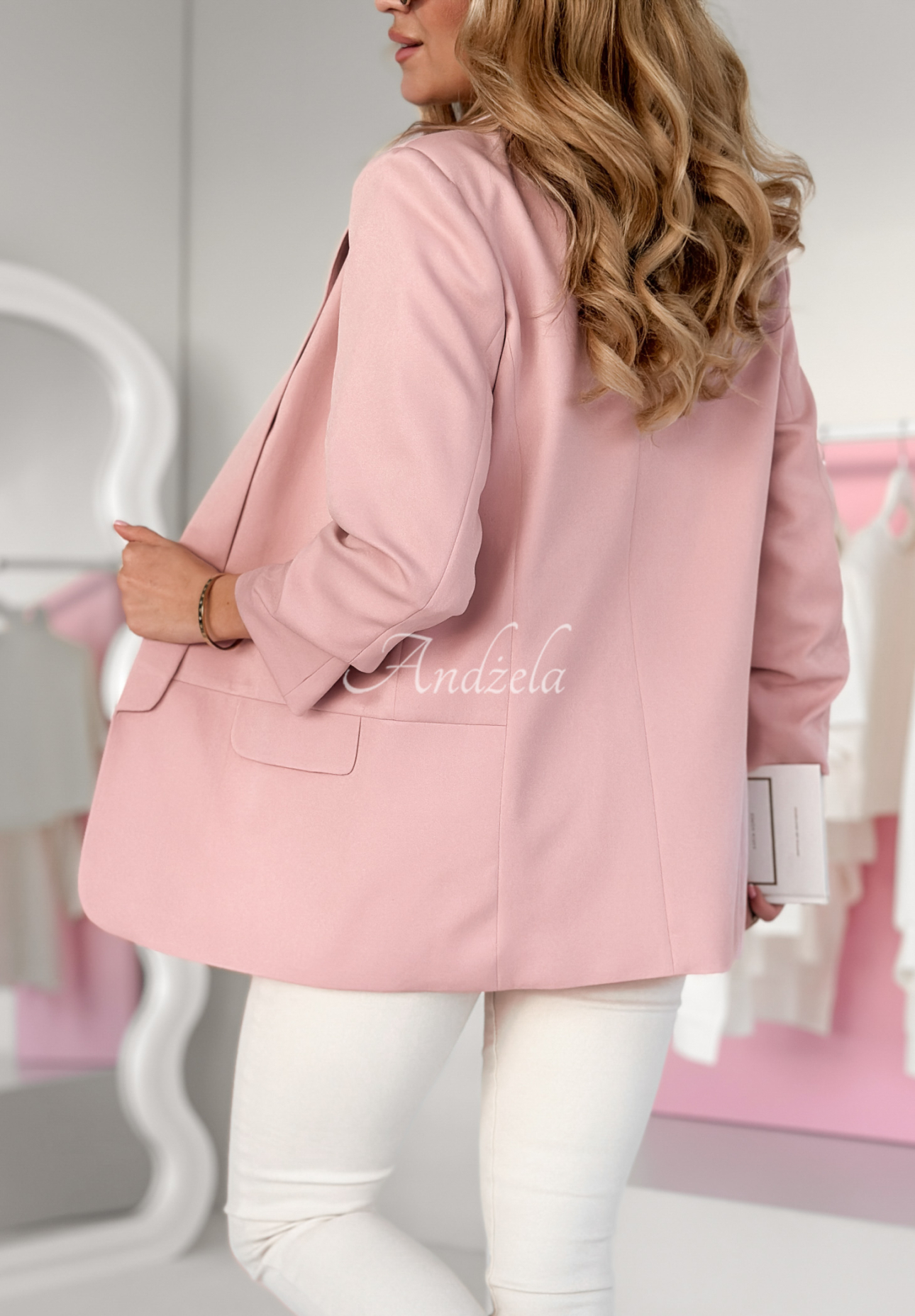 Klasické sako Premium tmavě pudrová růžová