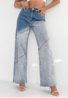 Kalhoty džínové  straight Duo Denim modré