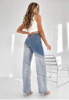 Kalhoty džínové  straight Duo Denim modré