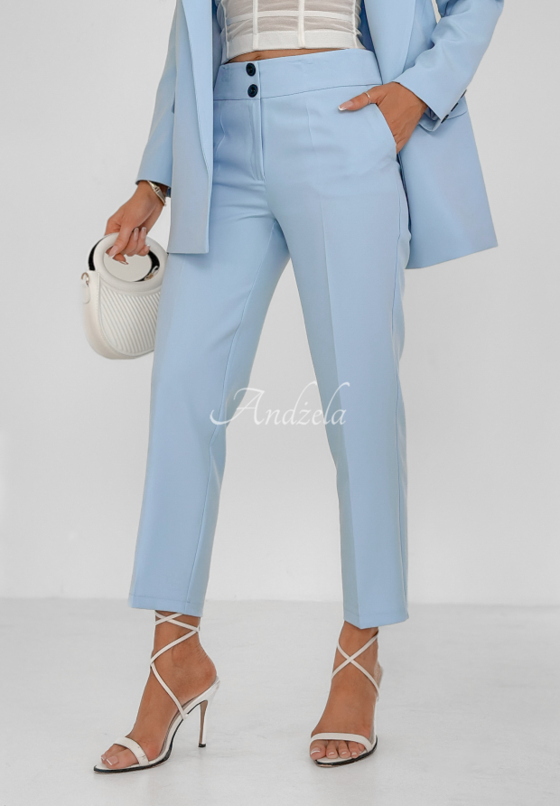 Elegantn&iacute; cigaretov&eacute; kalhoty Runway Ready blankytn&eacute;