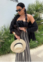 Vzorované Kalhoty dzwony La Milla Sun-Kissed Shades černé