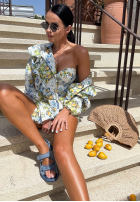 Jednoczęściowy kostium kąpielowy w cytrynki La Milla Tasty Lemons żółto-modrý