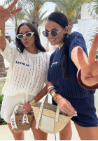Dzianinowy Souprava Halenka i krótkie spodenki La Milla Sporty Chic ecru
