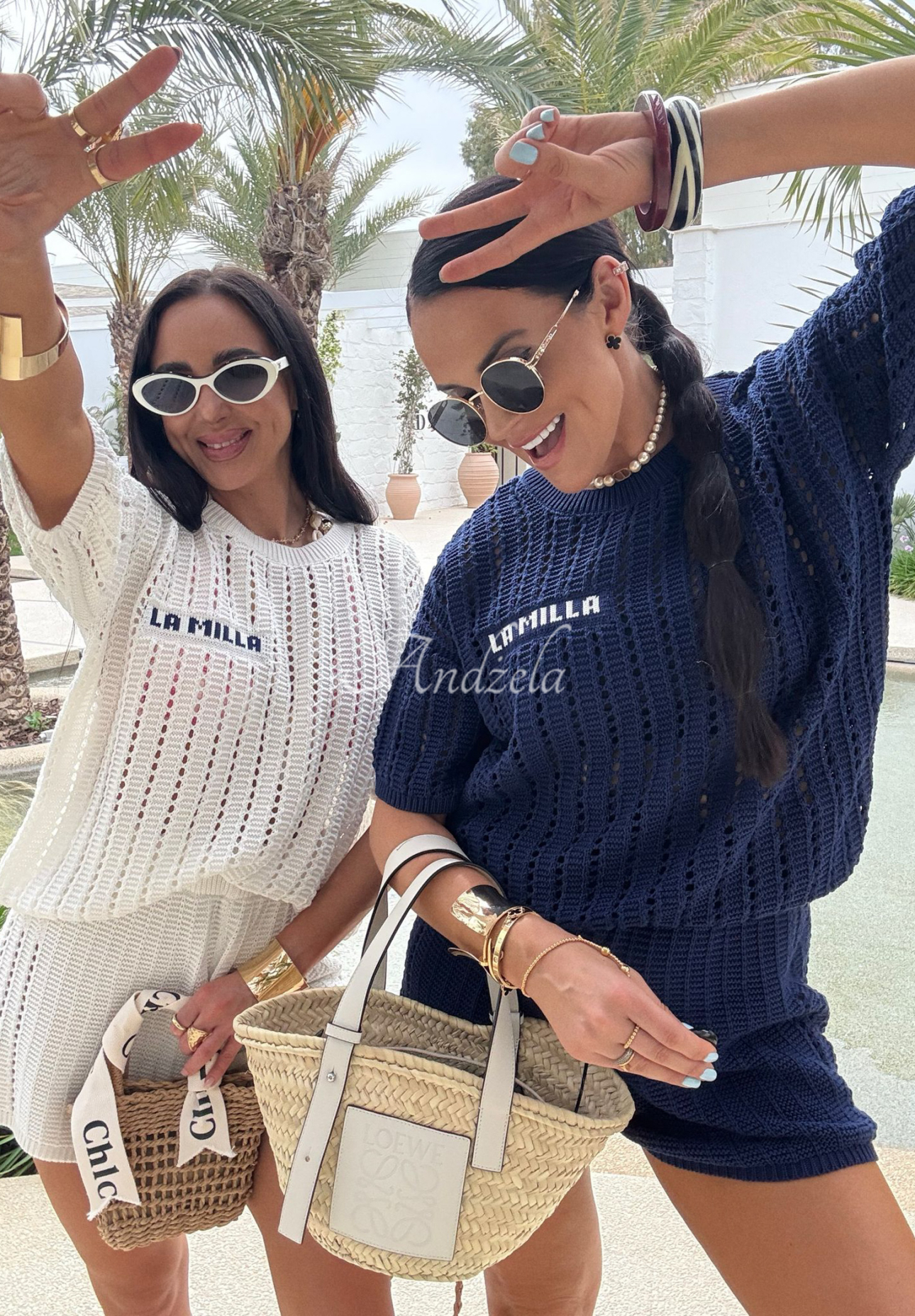 Úpletová souprava halenka a šortky La Milla Sporty Chic ecru
