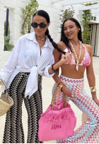 Vzorované Kalhoty dzwony La Milla Sun-Kissed Shades bílé