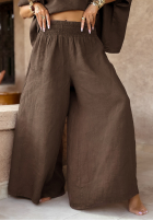 Souprava Halenka i Kalhoty wide leg Desert Princess čokoládový