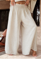 Souprava Halenka i Kalhoty wide leg Desert Princess světle béžový