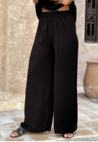 Souprava Halenka i Kalhoty wide leg Perfect Getaway Černé