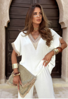 Souprava Halenka i Kalhoty wide leg Perfect Getaway ecru