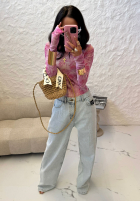 Halenka w róże La Milla Pink Dream pudrová růžová