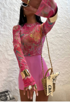 Halenka vzorované La Milla Pink Dream růžová