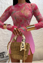 Halenka vzorované La Milla Pink Dream růžová