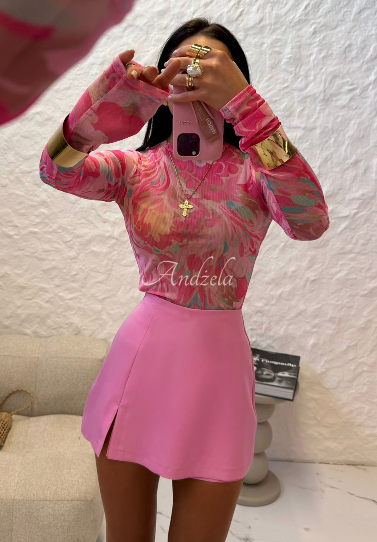 Halenka se vzorem La Milla Pink Dream růžová