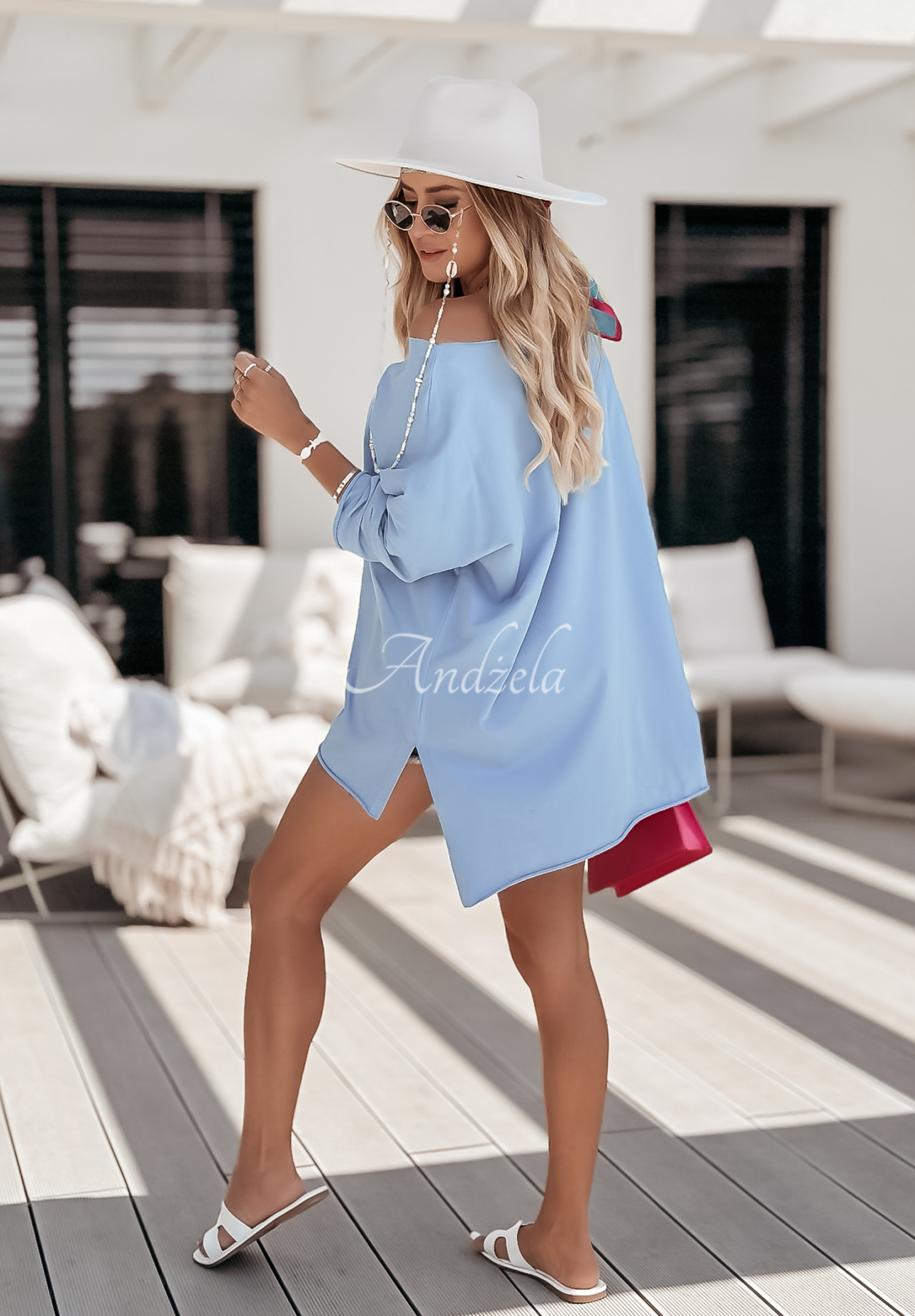 Halenka oversize My Base blankytná