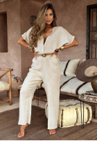Dlouhý Overal z paskiem Desert Princess světle béžový