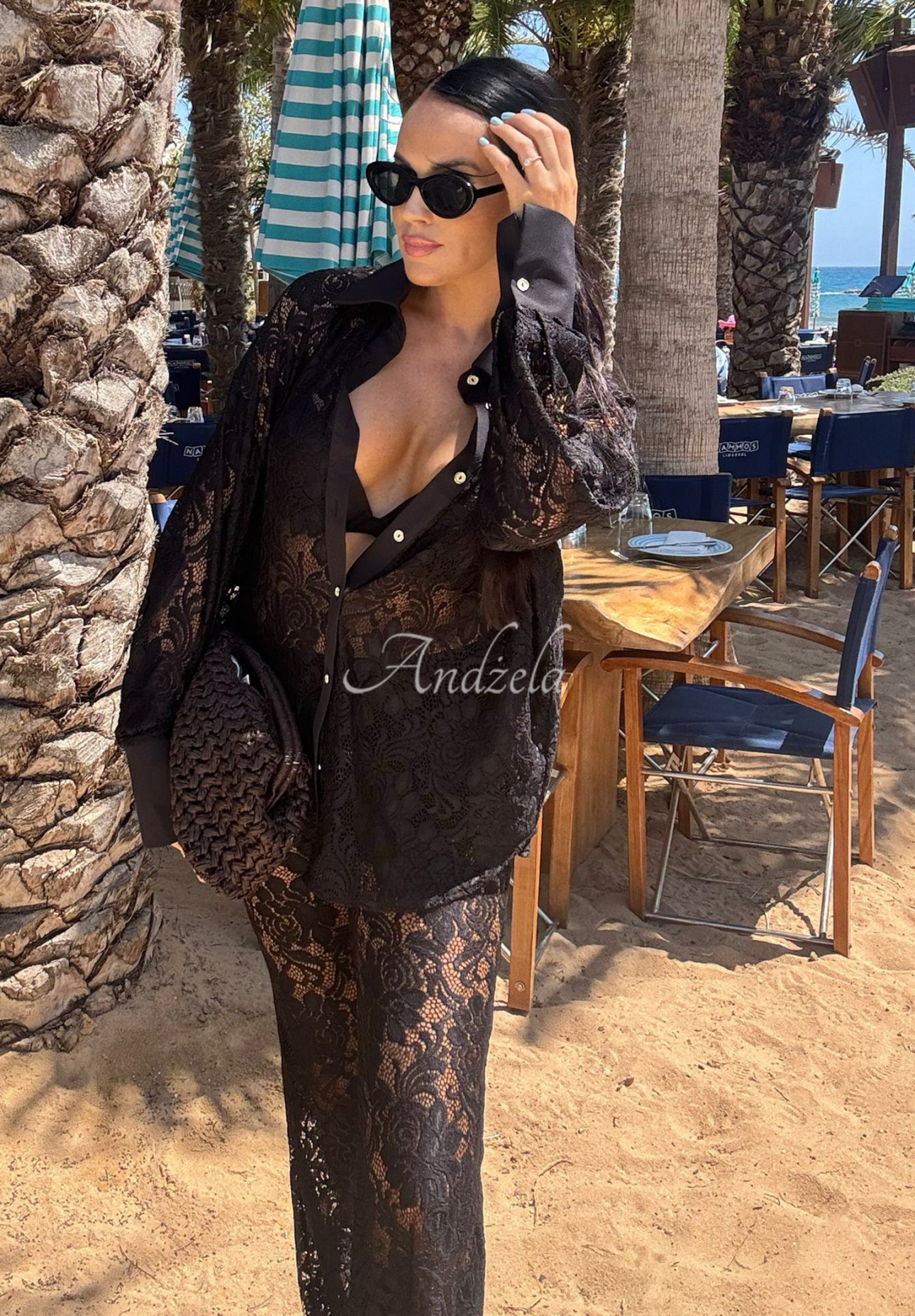 Krajkové kalhoty La Milla Lace Elegance černé