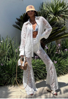 Koronkowe Kalhoty La Milla Lace Elegance bílé