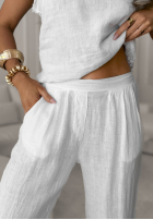 Kalhoty wide leg Desert Princess bílé