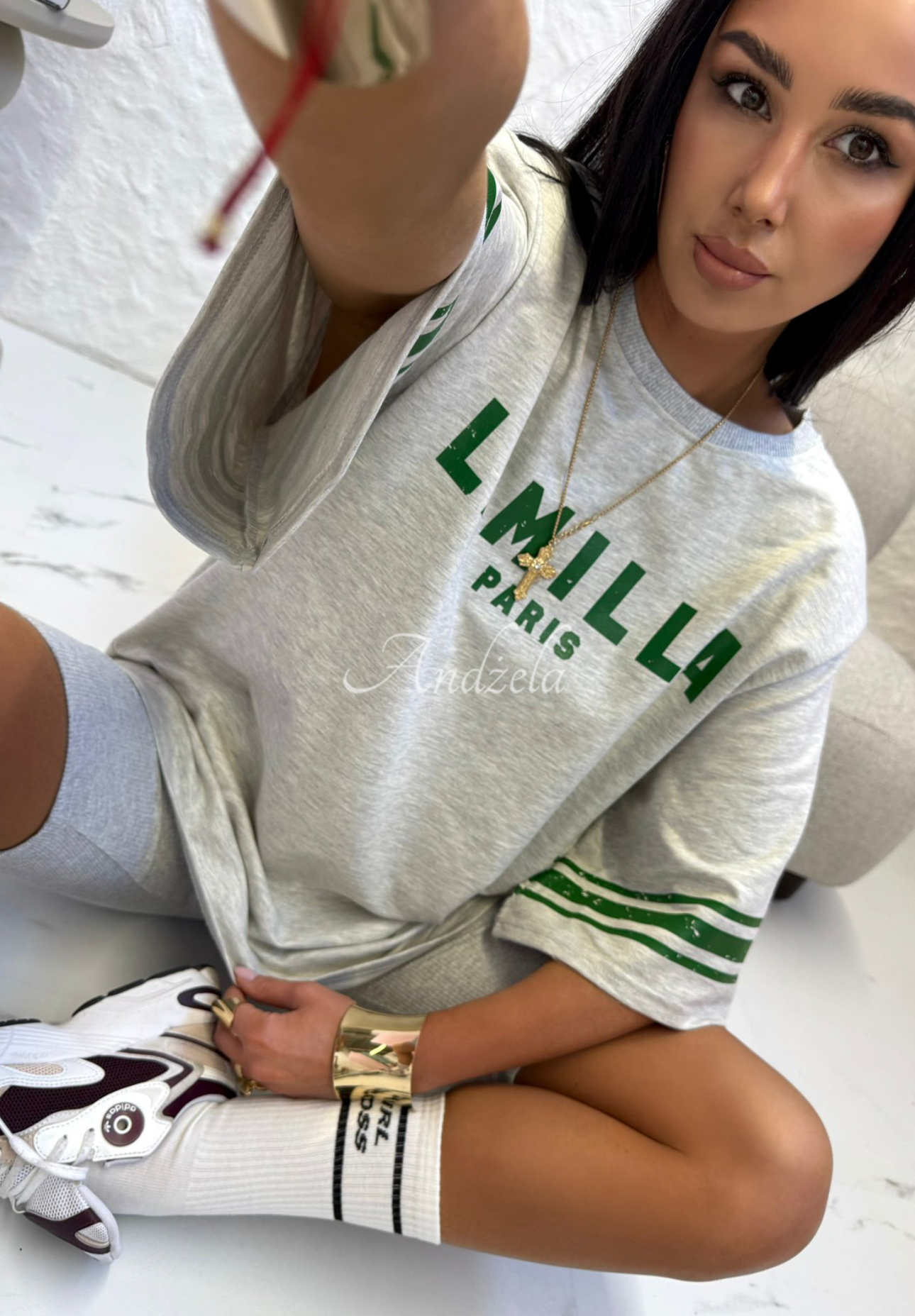 Tričko s potiskem La Milla Love Paris šedý
