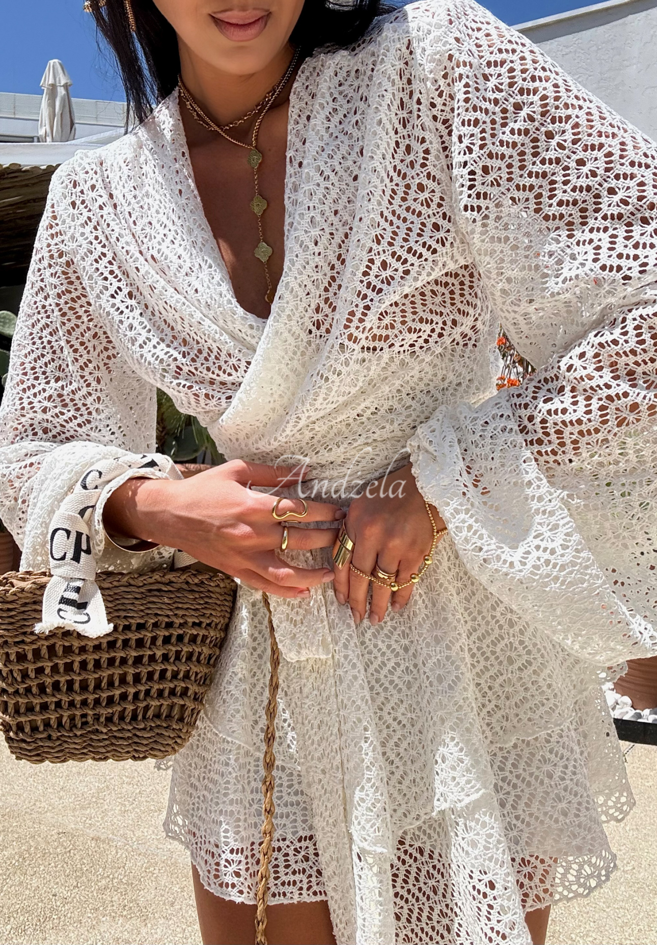 Krajková souprava halenka a sukně-šortky La Milla Exquisite Lace bílé