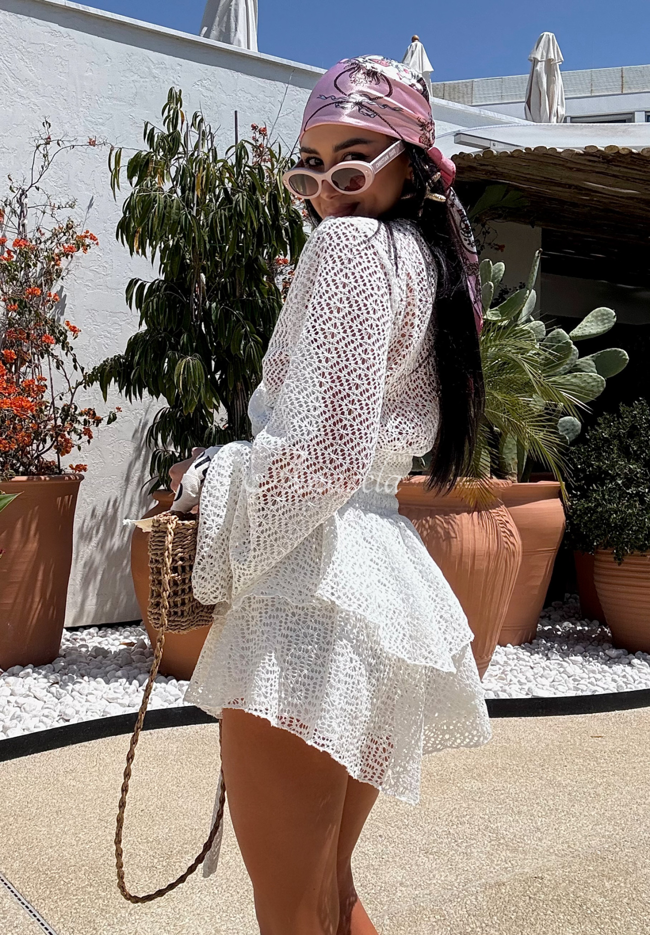 Krajková souprava halenka a sukně-šortky La Milla Exquisite Lace bílé