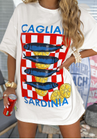 Tričko z nadrukiem MC Sardinia ecru