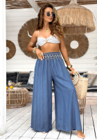 Kalhoty wide leg Extremely Welcome modré
