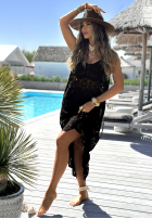 Ażurowa Šaty boho Samira černá