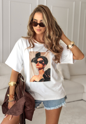 Tričko s potiskem Madame Fancy Bílá
