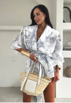 Vzorovaný Souprava Košile kimono i spodenki La Milla Slow It Down šedý