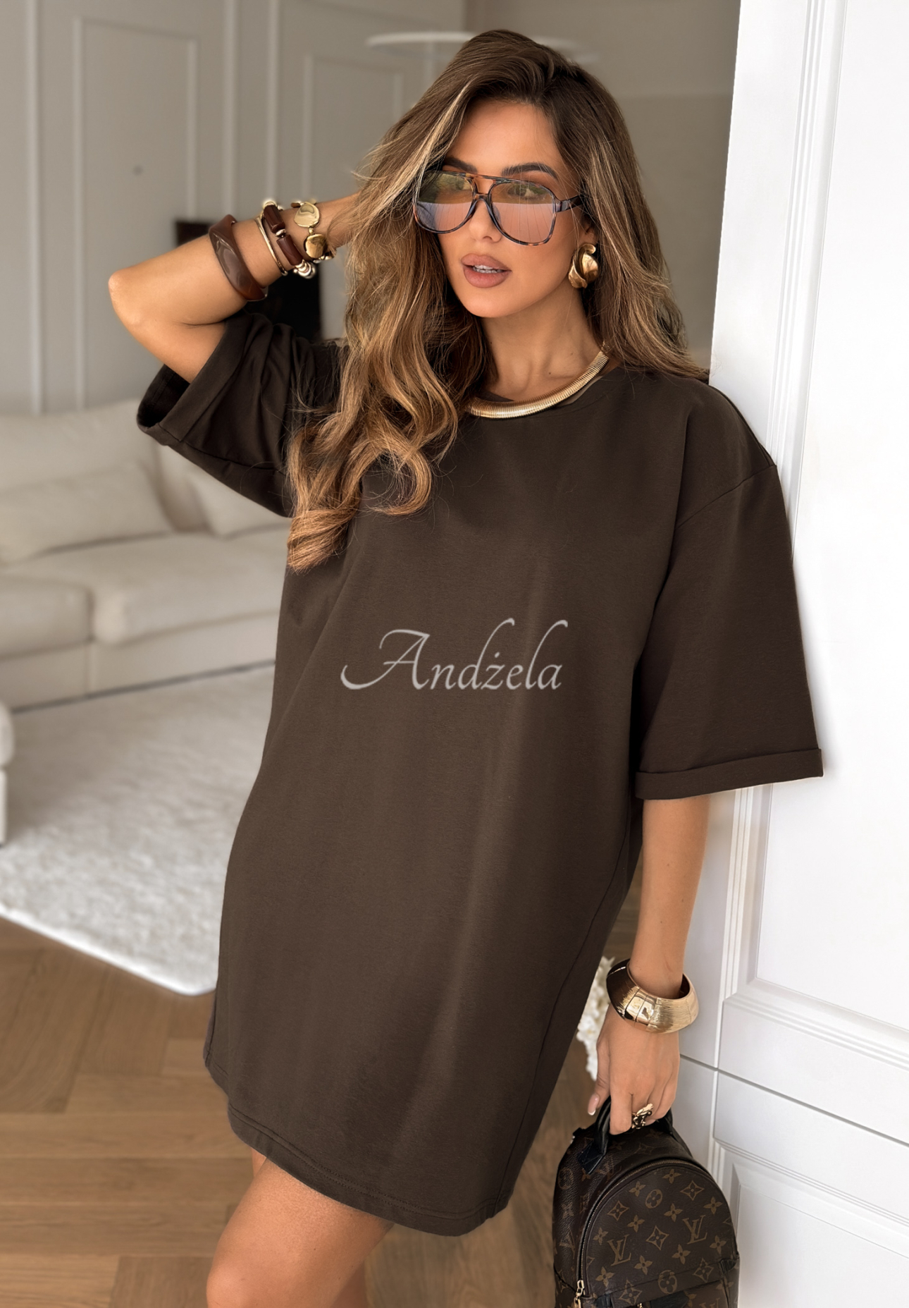 Dlouhé tričko Daily Look čokoládový