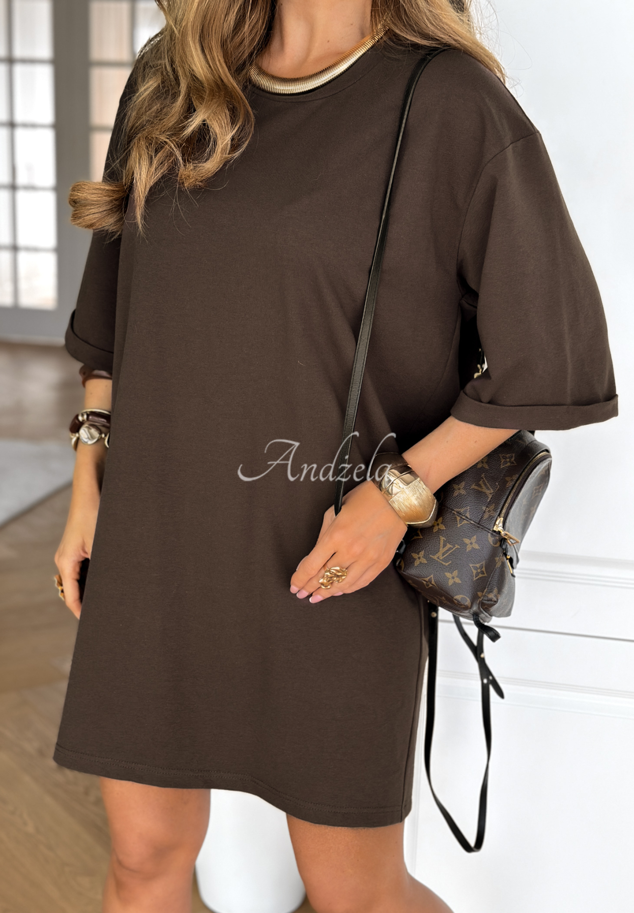 Dlouhé tričko Daily Look čokoládový