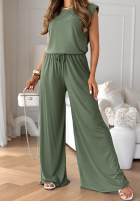 Souprava tank top i Kalhoty wide leg The Two Of Us khaki