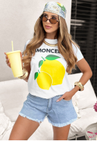 Tričko z cytrynkami Limoncello For Me Bílá